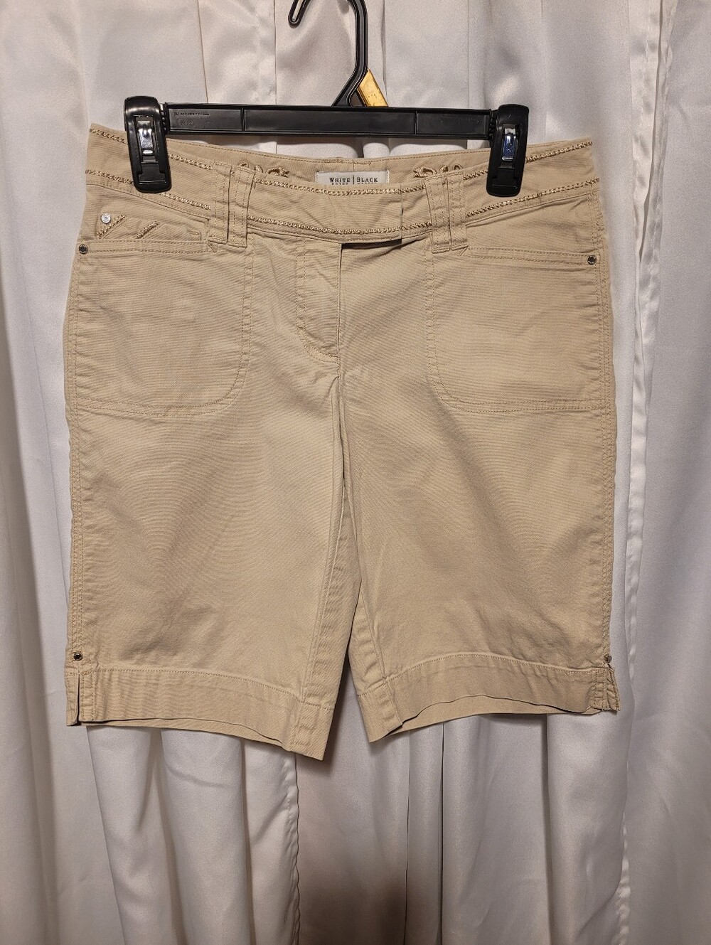 White House Black Market Beige Bermuda Shorts